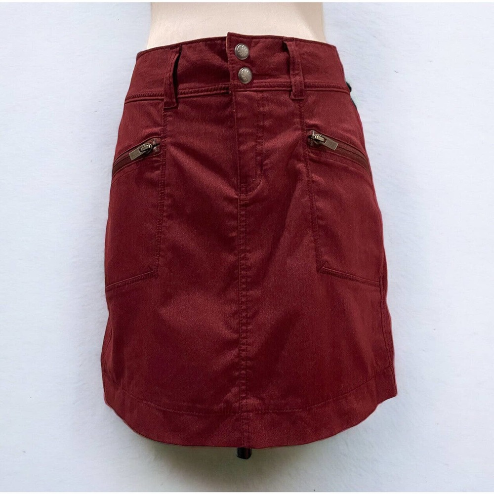Womens Athleta Passage Skirt Sz 2 Port Wine Athleisure Active Vacation Travel